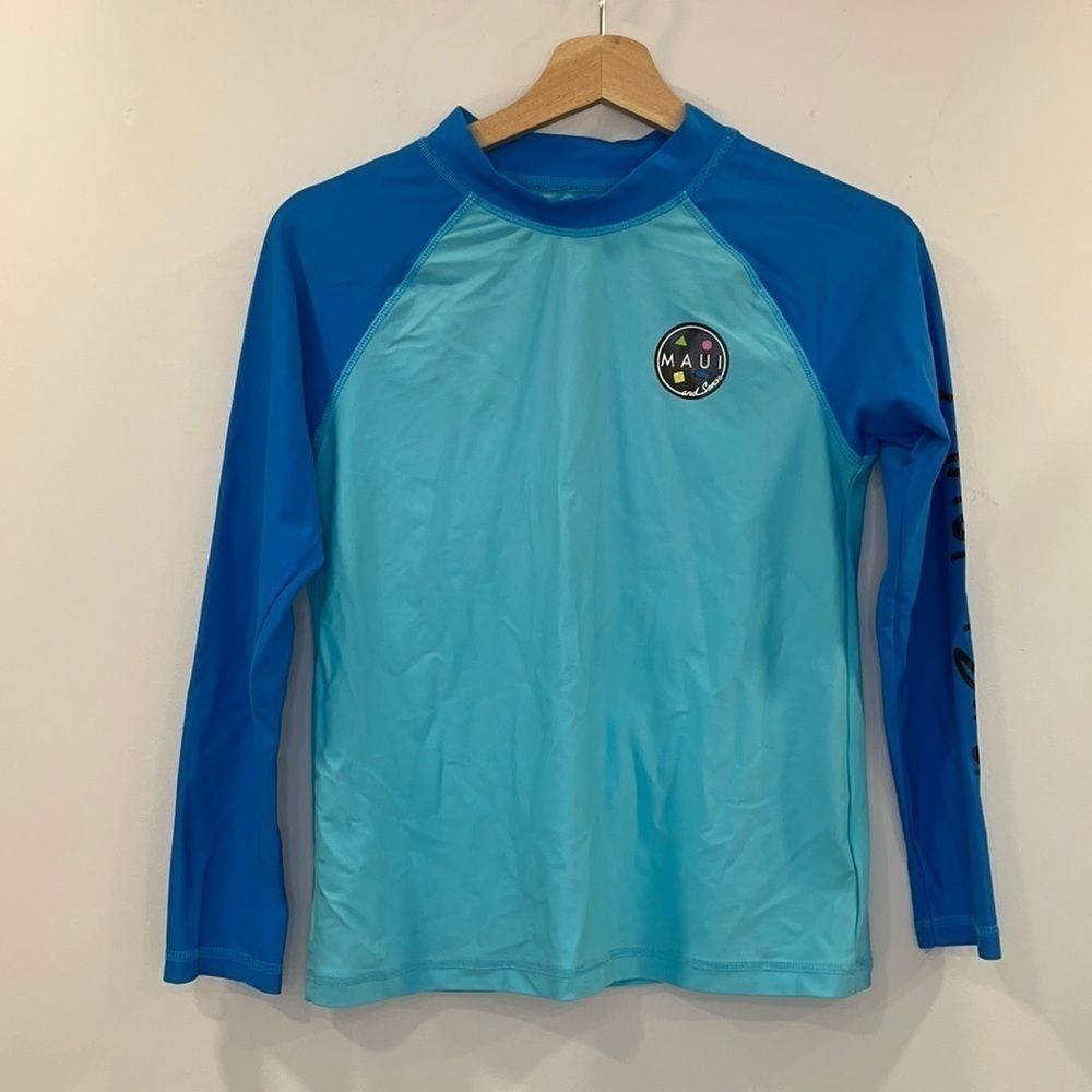 Maui & Sons Girls Long Sleeve Rash Guard L 14/16